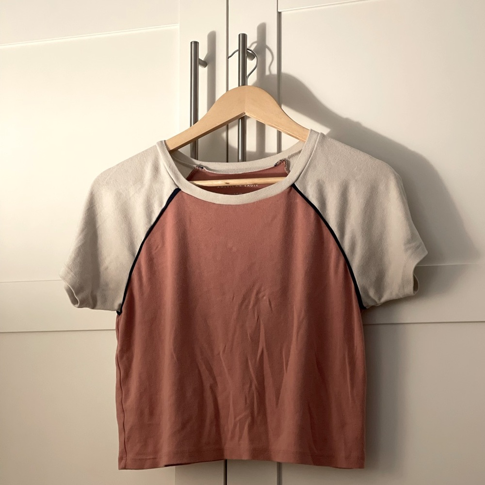 Cute pink black and white tee